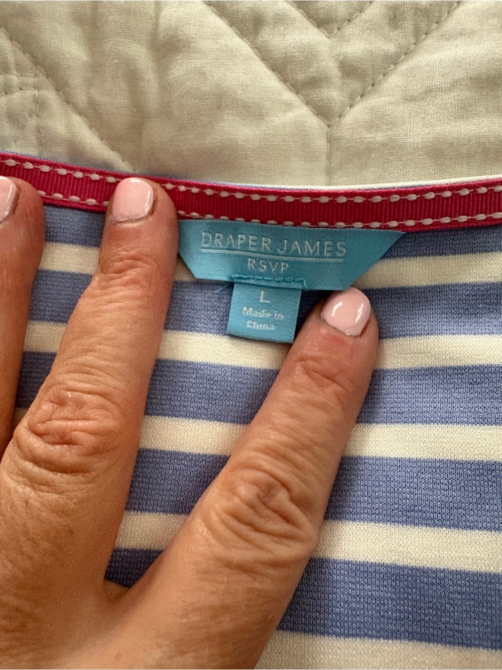 Draper James Women's Size L stripped dress with pleated skirt and pockets.